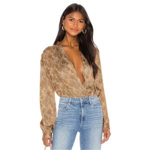 Paige Sevilla Snake Print Bodysuit